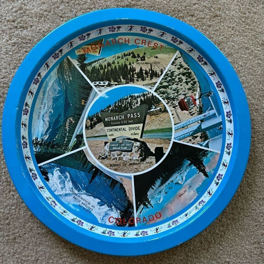 Colorado Monarch Crest Metal Serving Tray